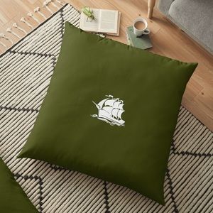 Navy green boat pillow design